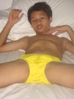 Boy in yellow undie