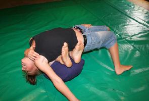 Boytoy gets revenge on girl (wrestling)