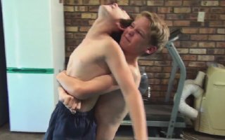 Boys wrestling fight