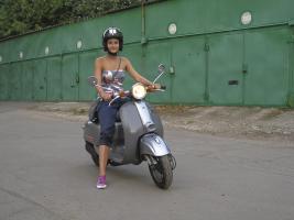 Dasha and her bike