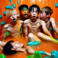 boys in slime-art (AI)