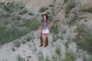 Cowgirl in canyon 1